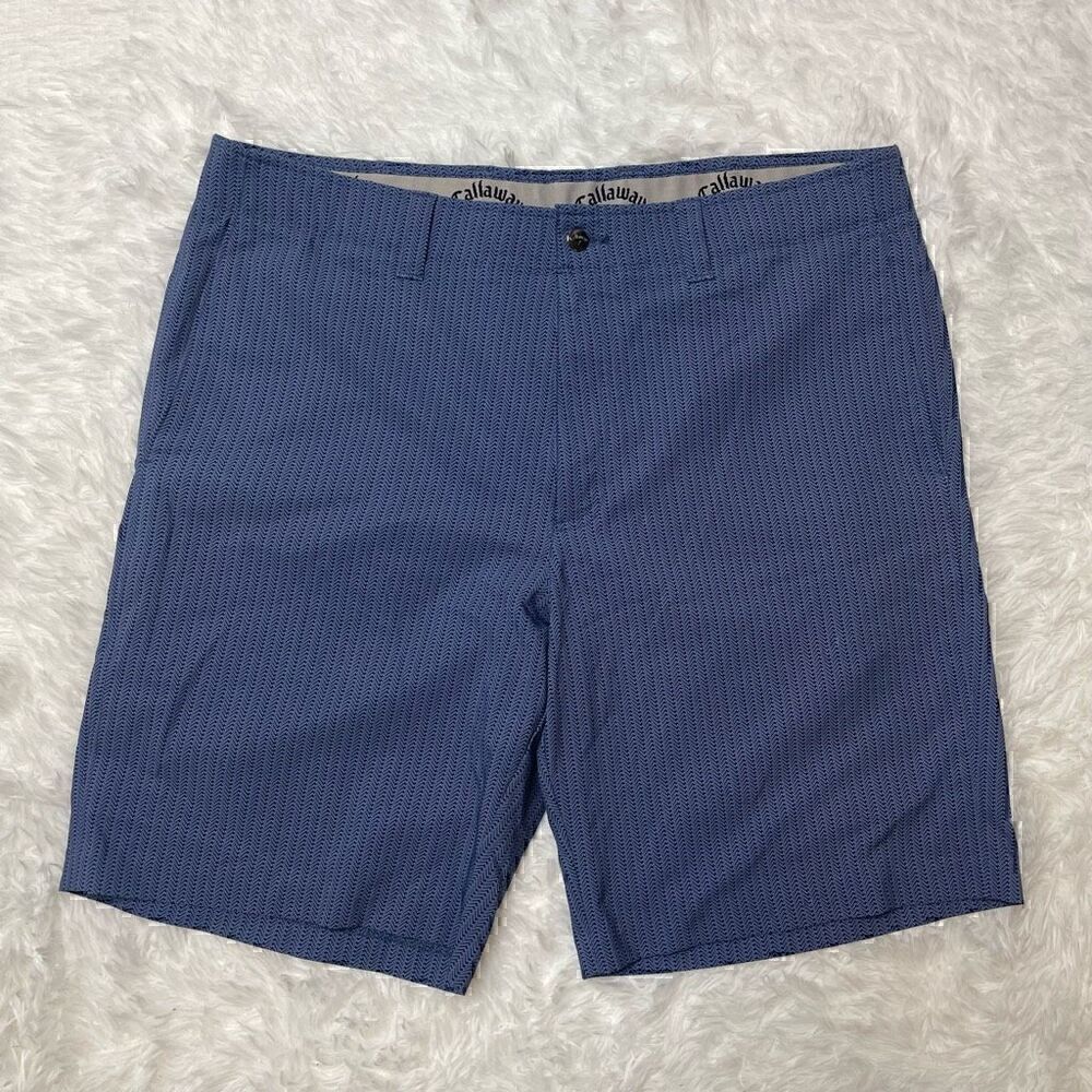 Callaway Mens Shorts Active Waist Performance Blue Golf Pegs Size 36 Stretch
